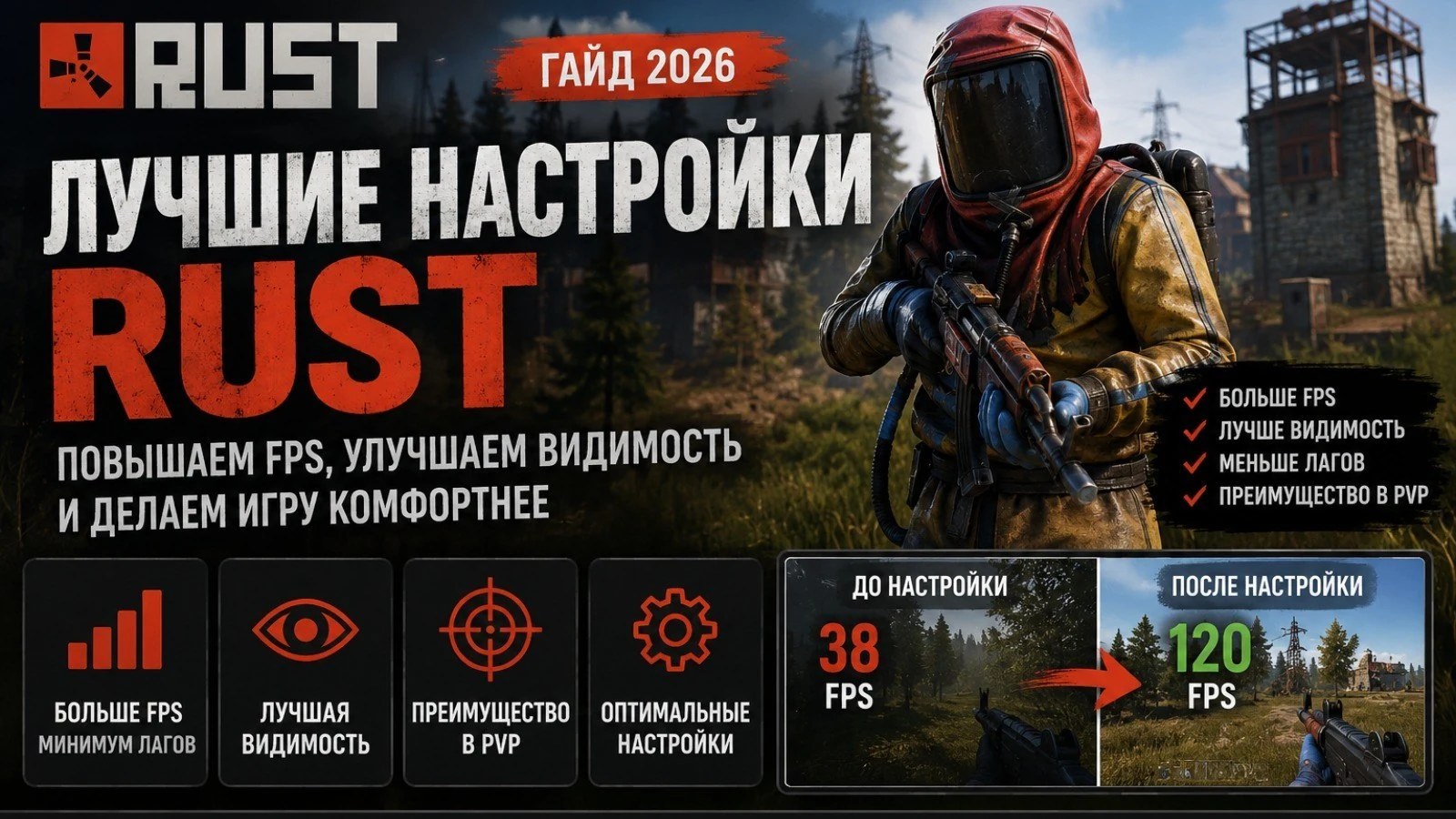 Лучшие настройки Rust для FPS и комфортной игры