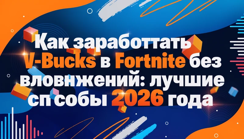 Обложка: Как заработать V-Bucks в Fortnite без вложений: лучшие способы 2026 года