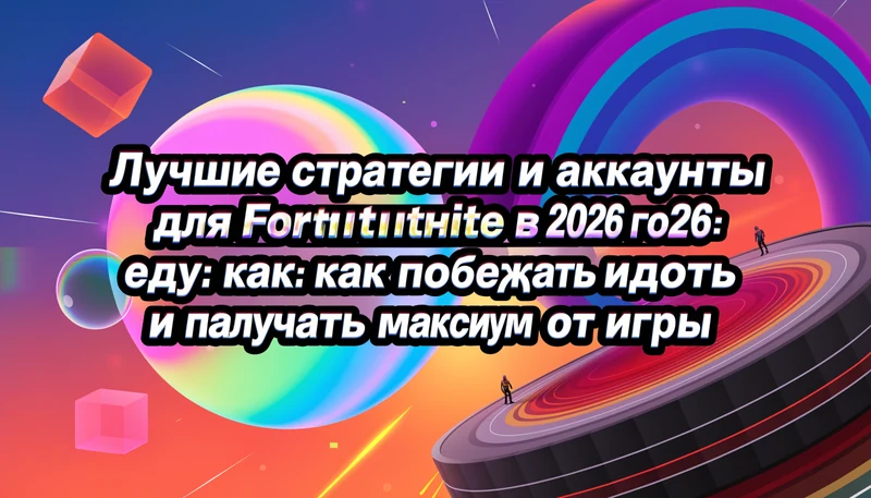 Обложка: Лучшие стратегии и аккаунты для Fortnite в 2026 году: как побеждать и получать максимум от игры