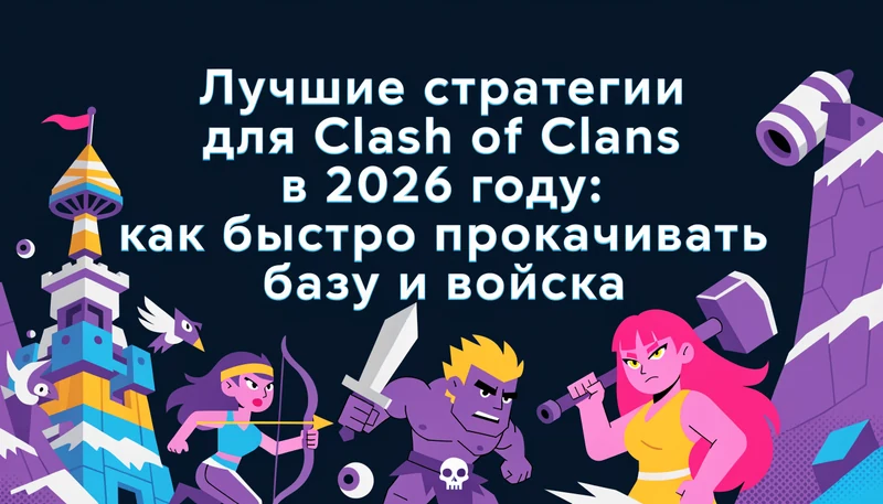 Обложка: Лучшие стратегии для Clash of Clans в 2026 году: как быстро прокачивать базу и войска